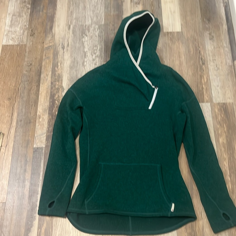 Stio Green Hooded Pullover Sweatshirt
